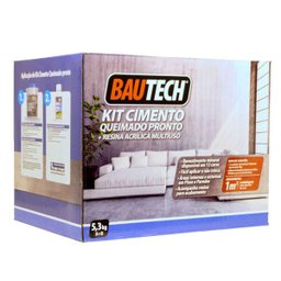Kit Argamassa Cimento Queimado Bautech 5,3kg Platina - 1