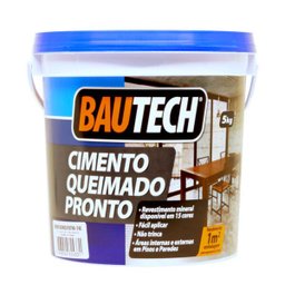 Kit Argamassa Cimento Queimado Bautech 5,3kg Platina - 2