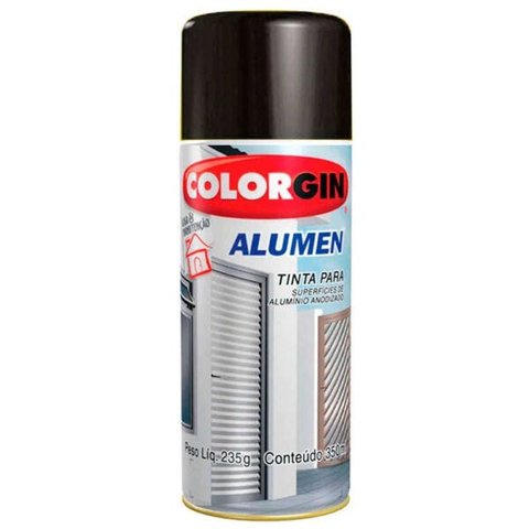 Tinta Spray Para Alumínio Colorgin Alumen 350ml Preto