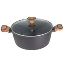 Ver imagem 1 de Caçarola com Tampa Preto/madeira 6,1l - Bergner