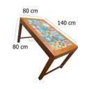 Ver imagem 2 de mesa de jantar madeira demolição 1,40 pisos ladrilhos hidráulico bancada MINAS ARTE PRÓPRIA mesa1,40