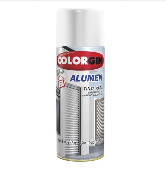 Tinta Spray Para Alumínio Colorgin Alumen 350ml Branco - 2