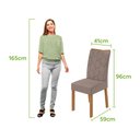 Ver imagem 7 de Conjunto Sala de Jantar Mesa Sintonia 170 Tampo Vidro Off White com 6 Cadeiras Rayla - Lopas Amendoa