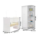 Ver imagem 4 de Quarto Infantil Completo Estrela 2 Portas 3 Gavetas Branco - Pnr Móveis