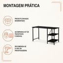 Ver imagem 5 de Escrivaninha Industrial Office Star 120cm 2 Prateleiras Klm Móveis