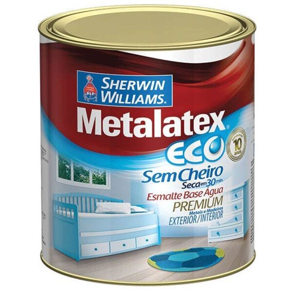 Tinta Metalatex Esmalte Eco Acetinado Sherwin Williams 3,6L Branco - 1