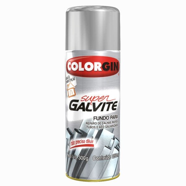 Fundo Para Aço Colorgin Super Galvite Spray 350ml Branco - 1