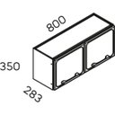 Ver imagem 2 de Armário Aéreo de Aço Bertolini Grafite com 2 Portas