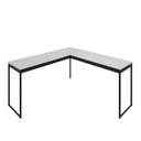 Ver imagem 2 de Escrivaninha Mesa em L 150x150cm Madeira Móveis Industrial Magno Branco com Preto