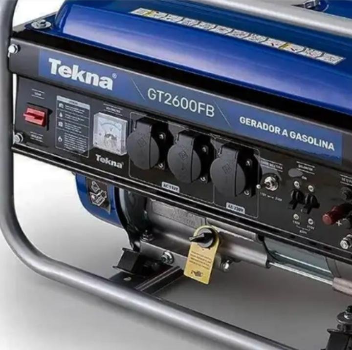 GERADOR TEKNA A GASOLINA 2.5KVA 2500W 115/230V 60HZ MONO 4TEMPOS GT2600FB - 2