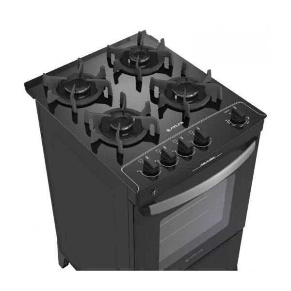 Fogão Agile Up Glass 4 Bocas com Forno Atlas - 7