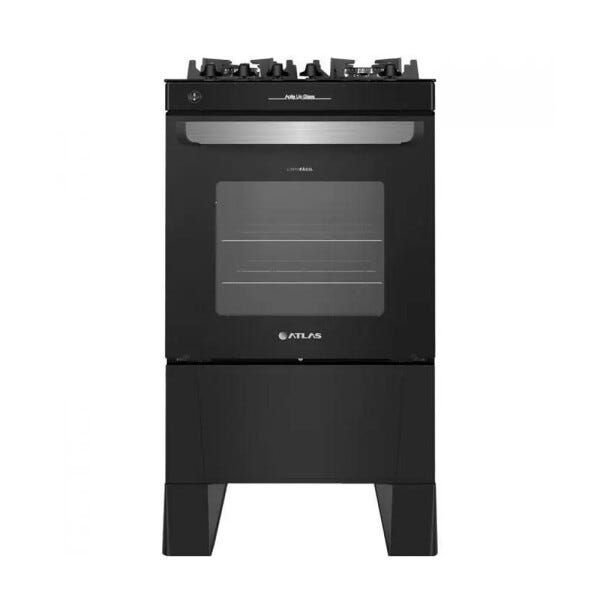 Fogão Agile Up Glass 4 Bocas com Forno Atlas - 4