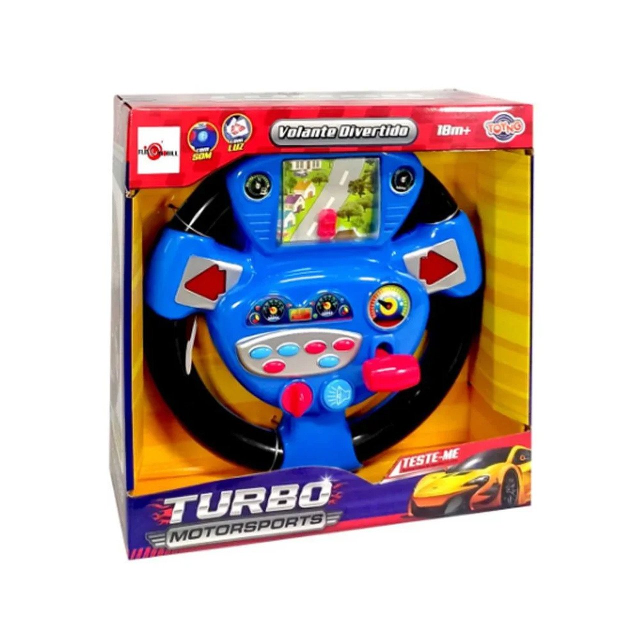 Volante Musical Infantil Pista Real Azul - Toyng - 1