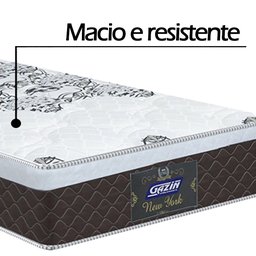 Colchão de Molas Ensacadas One Face Gazin New York Solteiro 88cm - 4