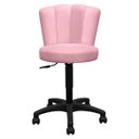 Ver imagem 4 de Cadeira Mocho Pétala Estética com Encosto Girátorio Veludo:veludo Rosa Claro