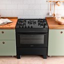 Ver imagem 1 de Fogão 5 Bocas Mônaco Top Glass Atlas - Mesa de Vidro - Mega Chama - Bivolt - Forno 86,5 L - Preto