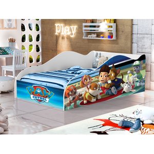 Mini Cama Carro Infantil Meninos Adesivada Personagens 100% Mdf - Av:patrulha