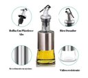 Ver imagem 6 de Porta Azeite e Vinagre de Vidro Cristal com Dosador Prata 200ml 14x6,5cm Unyhome.