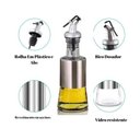 Ver imagem 6 de Porta Azeite e Vinagre de Vidro Cristal com Dosador Prata 200ml 14x6,5cm Unyhome.