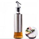Ver imagem 3 de Porta Azeite e Vinagre de Vidro Cristal com Dosador Prata 200ml 14x6,5cm Unyhome.