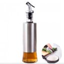Ver imagem 3 de Porta Azeite e Vinagre de Vidro Cristal com Dosador Prata 200ml 14x6,5cm Unyhome.