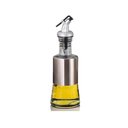 Ver imagem 1 de Porta Azeite e Vinagre de Vidro Cristal com Dosador Prata 200ml 14x6,5cm Unyhome.