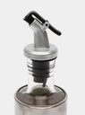 Ver imagem 4 de Porta Azeite e Vinagre de Vidro Cristal com Dosador Prata 200ml 14x6,5cm Unyhome.