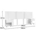 Ver imagem 5 de Cabeceira Sleep Movelove para Cama Casal/Queen/King com 2 Criados Branco