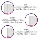 Ver imagem 6 de Cabeceira Sleep Movelove para Cama Casal/Queen/King com 2 Criados Branco