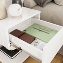 Ver imagem 3 de Cabeceira Sleep Movelove para Cama Casal/Queen/King com 2 Criados Branco