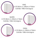 Ver imagem 6 de Cabeceira Sleep Movelove para Cama Casal/queen/king com 2 Criados Branco