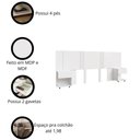 Ver imagem 4 de Cabeceira Sleep Movelove para Cama Casal/queen/king com 2 Criados Branco
