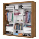 Ver imagem 3 de Guarda-roupa Casal Isabela 3 Portas de Correr com Espelho 4 Gavetas - Carioca Móveis