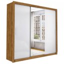 Ver imagem 2 de Guarda-roupa Casal Isabela 3 Portas de Correr com Espelho 4 Gavetas - Carioca Móveis
