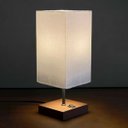Ver imagem 1 de Abajur Luminaria de Mesa Quadrado Mdf com Interruptor Ref 49 Decoração Casa Sala Quarto Escritório