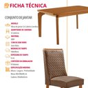 Ver imagem 7 de Mesa de Jantar Liz 180cm Tampo MDF Laminado Canto Copo com 6 Cadeiras Carolina