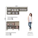 Ver imagem 6 de Cozinha Compacta 3 Peças com Aéreo Americana 7 Portas MDF Marrom Casa 812