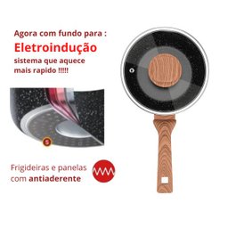 Panelas Avulsa Antiaderente Cerâmico Fogão Indução 18cm Colorstone Wooden Euro - 3