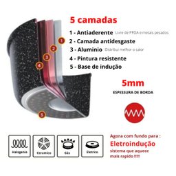 Panelas Avulsa Antiaderente Cerâmico Fogão Indução 18cm Colorstone Wooden Euro - 2