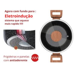 Panela Caçarola Avulsa Antiaderente Cerâmica 24cm Fogão Indução Colorstone Woden - 3 Panela Caçarola Avulsa Antiaderente Cerâmica 24cm Fogão Indução Colorstone Woden - 3