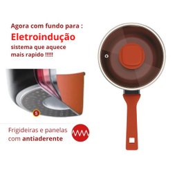 Panela Avulsa Antiaderente Cerâmico Fogão Indução 20cm Colorstone Terracota Euro: Preto - 4