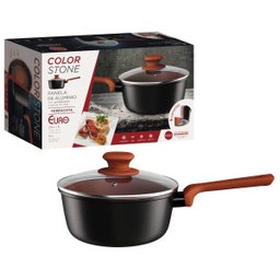 Panela Avulsa Antiaderente Cerâmico Fogão Indução 20cm Colorstone Terracota Euro: Preto - 5