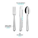 Ver imagem 3 de Faqueiro Jogo de Talheres Brinox Inox Turim 24 Pecas Compacto Colher Garfo Faca: Cinza