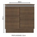 Ver imagem 3 de Balcão Glamy 80cm 2 Portas Rustic Madesa