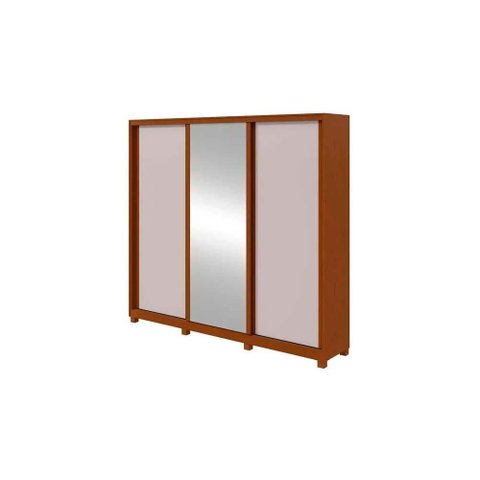 Guarda Roupa Lopas Forma 230 3 Portas 4 Gavetas com Espelho