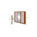 Ver imagem 3 de Guarda Roupa Lopas Forma 230 3 Portas 4 Gavetas com Espelho