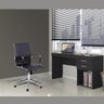 Conjunto Escritório Home Office com Escrivaninha 2 Gavetas e Cadeira Giratória Boston - 1