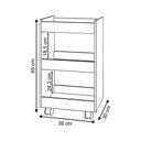 Ver imagem 4 de Carrinho Auxiliar Manicure Porta Esmaltes com Rodízio Branco