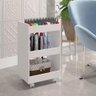 Carrinho Auxiliar Manicure Porta Esmaltes com Rodízio Branco - 3