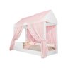 Cama Montessoriana Infantil Infantil Montessoriana Crystal com Colchão e Voal Rosa - 5